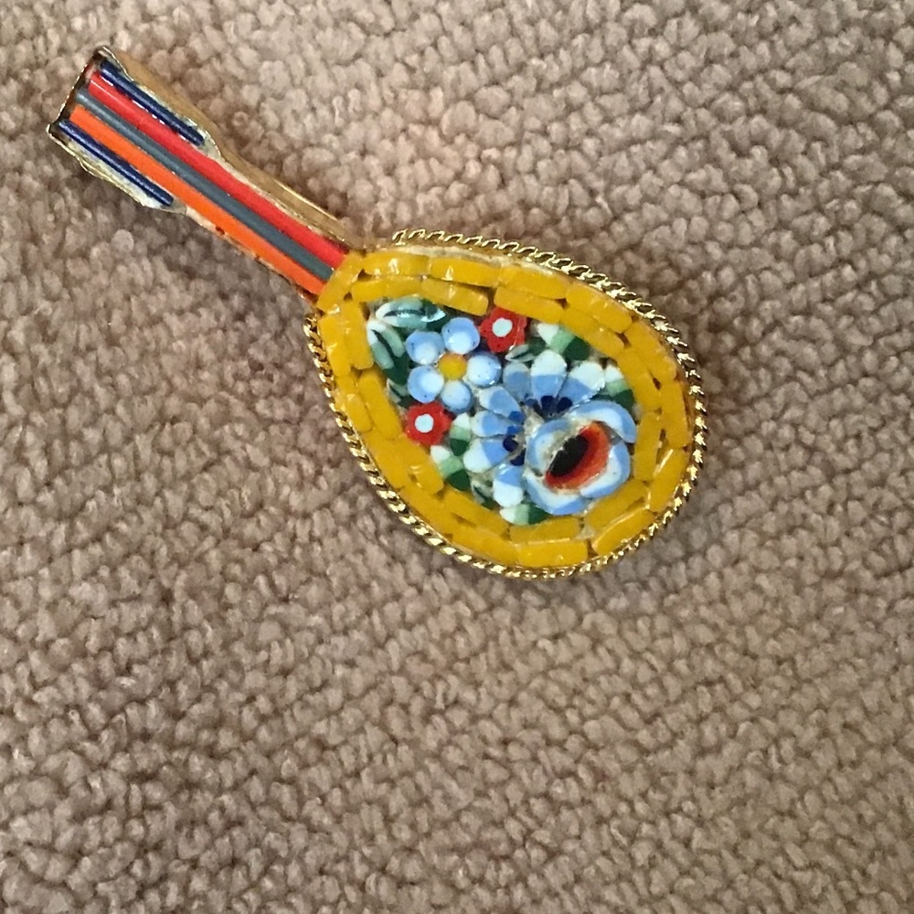 Vintage Micro mosaic mandolin or lute - made in Italy